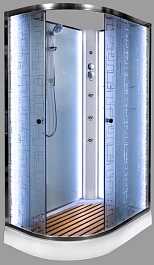 DTO Душевая кабина ЕМ1511 N (без крыши) R LED c гидромассажем – фотография-1