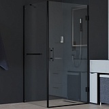 RGW Душевой уголок Hotel HO-045-1B (HO-011B + Z-060-2B + O-204B) 60x100 профиль черный стекло прозрачное