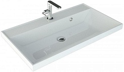 Style Line Тумба с раковиной Стокгольм 80 подвесная белый рифленый софт – фотография-7