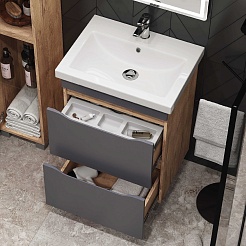 Vigo Мебель для ванной Wave 600-0-2 дуб золотой – фотография-10