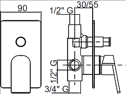 Cezares Смеситель TREND-VDIM-01-Cr для душа – фотография-2