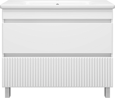 Misty Тумба с раковиной Мира 100 белая матовая