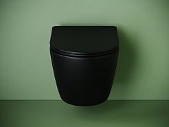 Ceramicanova Подвесной унитаз Uno Торнадо CN11001TMB чёрный матовый – фотография-8