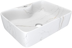 Teymi Раковина накладная Helmi S 48 T50284 белый мрамор