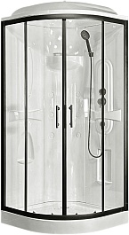 Royal Bath Душевая кабина Practic RB 90HK1-T-BL 90x90 стекло прозрачное профиль черный матовый – фотография-1