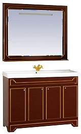 Misty Мебель для ванной Praga 120 бордо патина – фотография-1