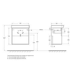 BelBagno Тумба под раковину Neon 60 подвесная Pino Bianco – фотография-8