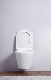 Esbano Унитаз Clavel подвесной безободковый белый – фотография-6