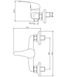 Rossinka Смеситель Y35-41 для душа – фотография-2
