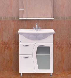 Misty Мебель для ванной Дрея 65 R с 1 ящиком стекло – фотография-2