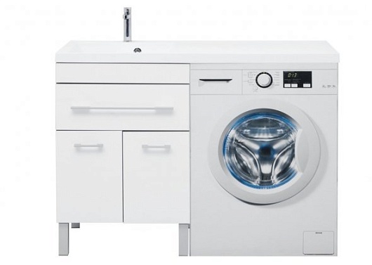 Aquanet Тумба с раковиной Верона 120 L напольная белая – картинка-7