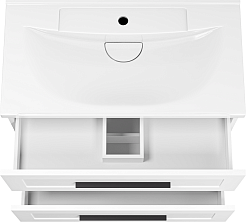 Misty Тумба под раковину Модерн 80 подвесная белая – фотография-6