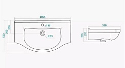 Misty Тумба с раковиной Эльбрус 100 – фотография-4