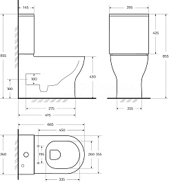 BelBagno Унитаз напольный Sfera-r BB2141CP-TOR/BB2111SC – фотография-3