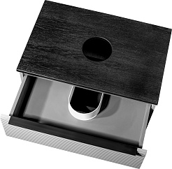 Runo Мебель для ванной Орлеан 70 Sole подвесная серая/черная – фотография-4