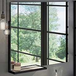 Comforty Зеркало Дюссельдорф 90 дуб дымчатый/черное – фотография-1