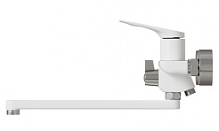 Mixline Смеситель для ванны и раковины 35k ML41-02 "Swan White" белый/хром – фотография-3