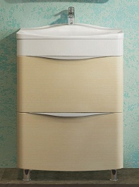 Velvex Тумба под раковину Iva 60 напольная, светлый лен – фотография-1