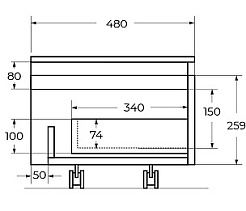 Cezares Тумба Slider 100 Bianco Opaco – фотография-14