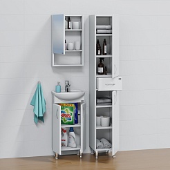 СанТа Зеркальный шкаф Сити 40 белый – фотография-6