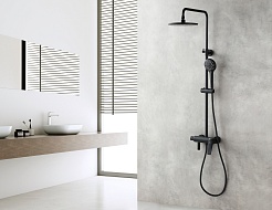 Lemark Душевая система Bronx LM3762BL черная – фотография-2