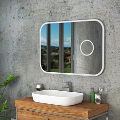 Teymi Зеркало Solli 100x70 Led с сенсором на взмах и увеличительным зеркальцем – фотография-2