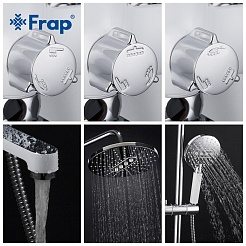 Frap Душевая стойка H49 F2449 хром/белая – фотография-5