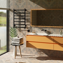 Aringa Полотенцесушитель электрический Порто 80x50 AR03012BL черный – фотография-3