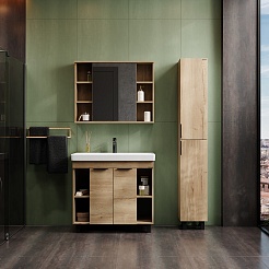 Onika Мебель для ванной Легран 90 дуб галифакс – фотография-4