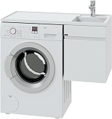 СанТа Тумба с раковиной под стиральную машину Марс 100 R подвесная белая