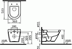 Vitra Унитаз подвесной S50 7740B003-0075 безободковый – фотография-2
