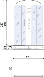 River Душевая кабина SENA 120/80/26 МТ – фотография-19