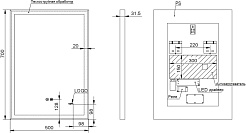 Esbano Зеркало ES-3682 FD 50x70 – фотография-3