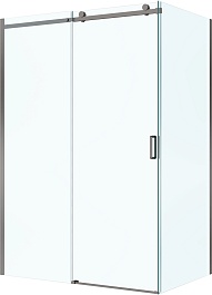 BelBagno Душевой уголок Soft Close-2 SOFT_CLOSE-2-AH-1-140/80-C-GM 140x80 профиль оружейная сталь стекло прозрачное – фотография-1