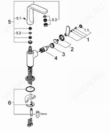 Grohe Смеситель "Veris 32187000" – фотография-3
