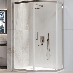 RGW Душевой уголок Passage PA-86 100x120 профиль хром стекло прозрачное – фотография-1