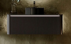 Jorno Тумба под раковину Lumino 120 подвесная антрацит – фотография-1