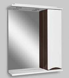 Am.Pm Зеркало-шкаф Like 65 R, белый глянец венге – фотография-4