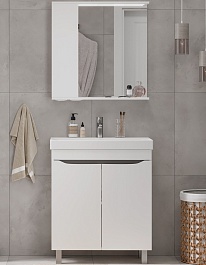 Volna Мебель для ванной Lake 70.2D L белая – фотография-1