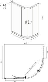 Ambassador  Душевой уголок Kingston 120x90 14011209 – фотография-5