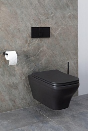 Allen Brau Унитаз подвесной Infinity 4.21011.31 чёрный матовый с крышкой 4.21014.AN – фотография-28