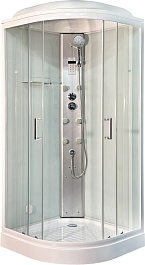 Royal Bath Душевая кабина HKST RB 90HKST-WT 90x90 с г/м с хамамом стекло прозрачное профиль белый – фотография-1