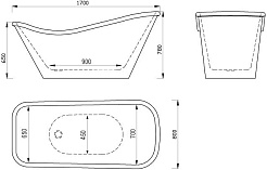 ABBER Акриловая ванна AB9231 170x80 – фотография-4