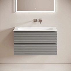 Sancos Тумба с раковиной Folk 90 ergraut soft раковина Grace 91 CN7019Wx – фотография-2