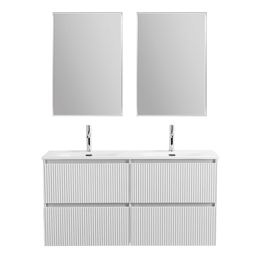 BelBagno Тумба с раковиной Uno 120 подвесная Bianco Opaco с раковиной BB-8099-120-2 – фотография-12