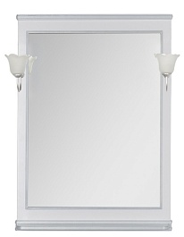 Aquanet Зеркало Валенса 70 белый краколет/серебро (180142) – фотография-4