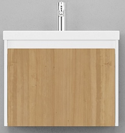 Velvex Мебель для ванной Klaufs 60 белая/дерево, 1 ящик – фотография-2