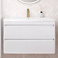 Vivon Тумба с раковиной Atwood 90 подвесная белая матовая