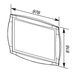 Aquanet Зеркало для ванной "Виктория 90" олива – фотография-2