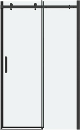 Grossman Душевая дверь в нишу Classic 100x195 профиль черный матовый стекло прозрачное – фотография-1